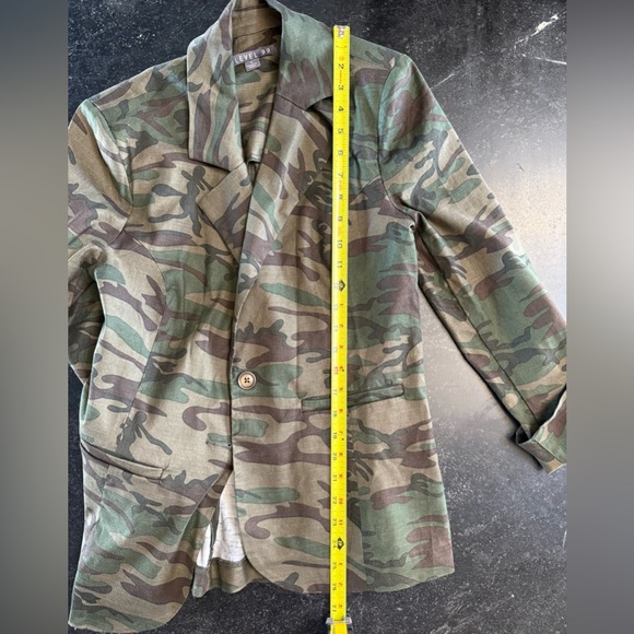 Level 99 SMALL Camouflage Blazer Linen Blend - Picture 8 of 9